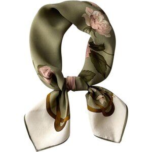 Pure Mulberry Gray Green Square Scarf Women Soft Head Neck Scarf Gift Packed